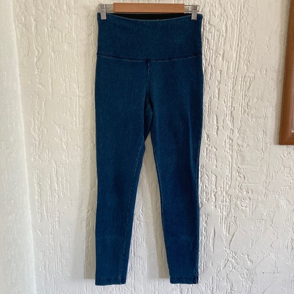 Lysse Blue Demin-looking Leggings Skinny Pants Size Small - Picture 2 of 11